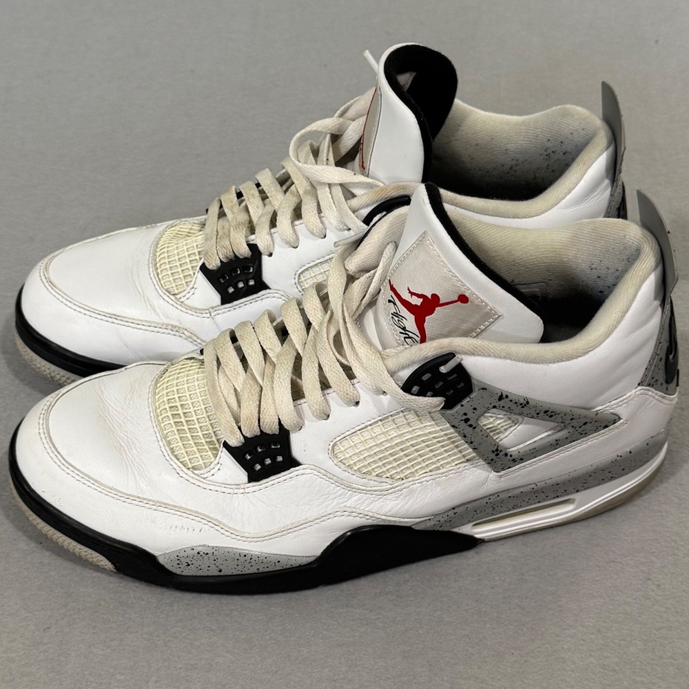 Jordan Air Jordan 4 Retro Men Size 13 White Cement 840606-192 2016 Release